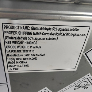 Bakterisida Industri untuk Ladang Minyak Drum Besi 230 kg/drum Glutaraldehid CAS 111-30-8