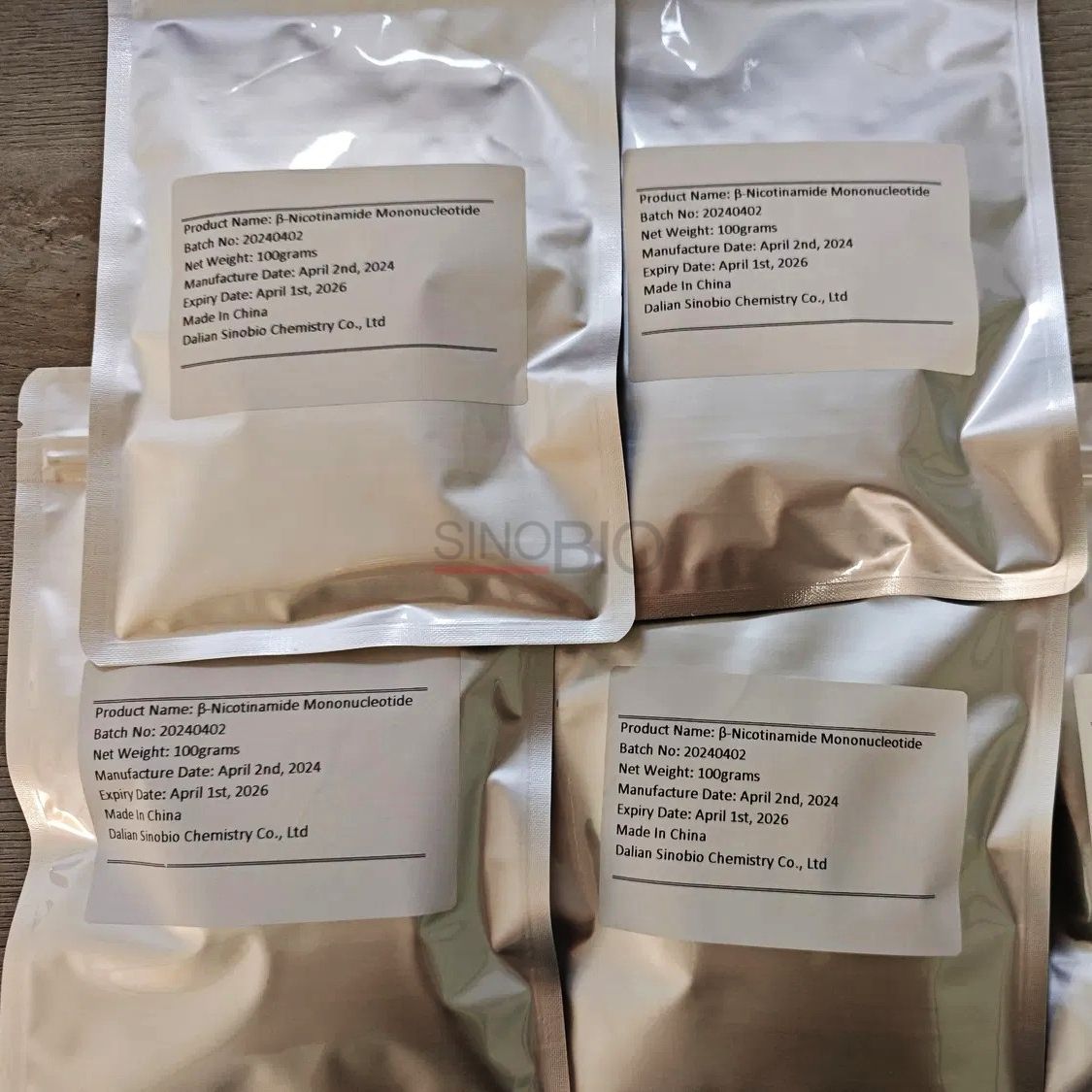 Suplemen anti-penuaan grosir bubuk β -Nicotinamide mononucleotide 99,9% NMN CAS 1094-61-7