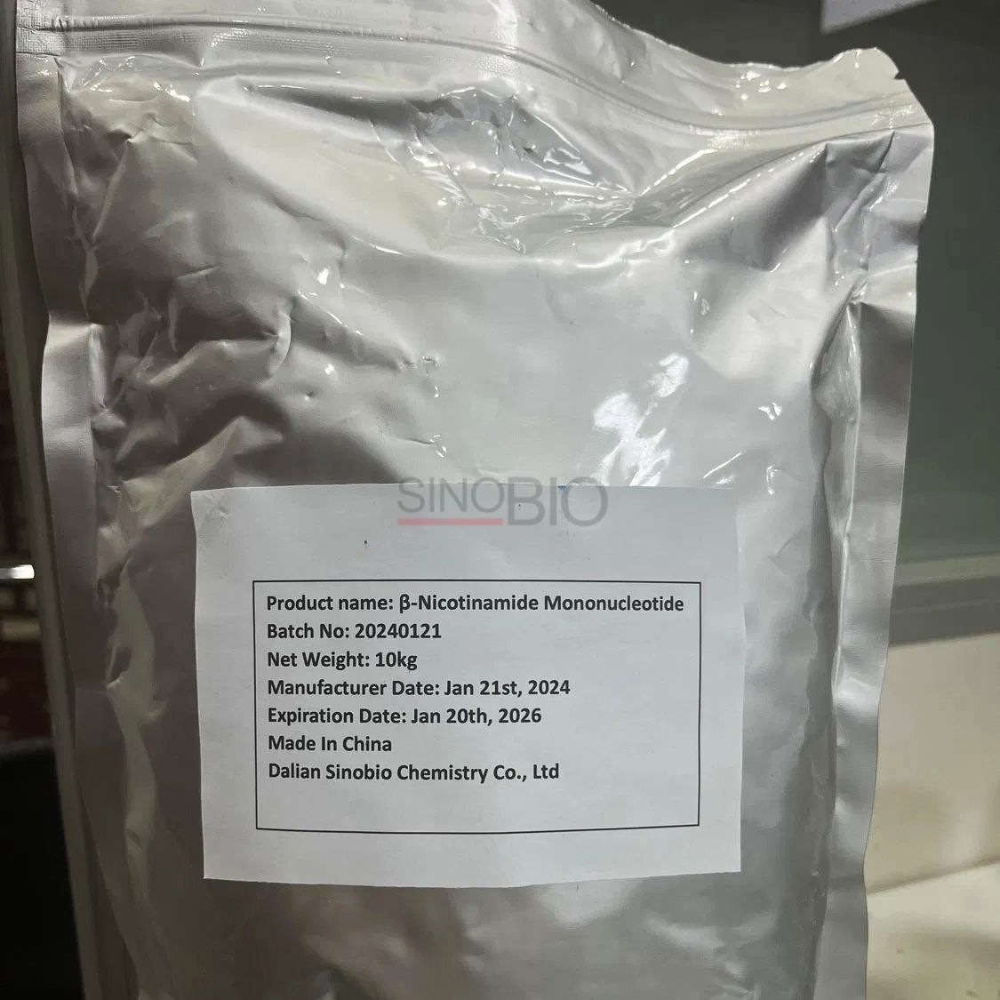 Suplemen anti-penuaan grosir bubuk β -Nicotinamide mononucleotide 99,9% NMN CAS 1094-61-7